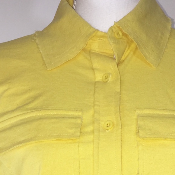 209 WST 38 canary yellow linen top NWT - Picture 3 of 6